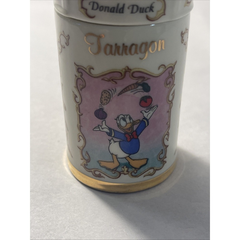 Walt Disney Spice Jar Collection Donald Duck Tarragon Jar 1995 Lenox Porcelain - Picture 2 of 15